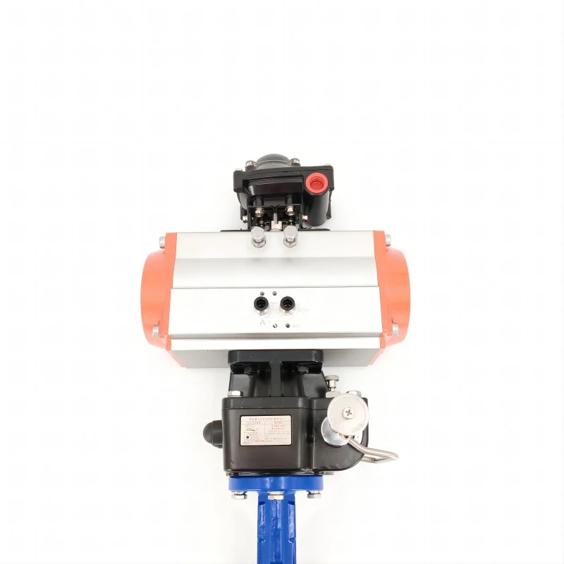 Pneumatic Wafer Butterfly Valve with Manual Mechanism Pneumatic Wafer Butterfly Valve with Manual Mechanism